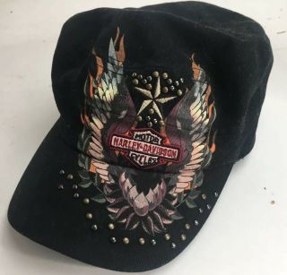 Harley Davidson Embroidered Womens Ladies Cute Fitted Hat Medium