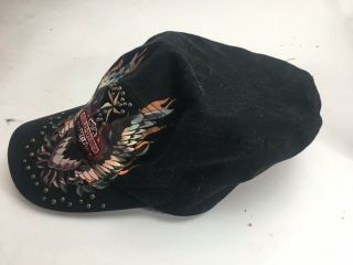 HARLEY DAVIDSON EMBROIDERED WOMENS LADIES CUTE FITTED HAT MEDIUM 3