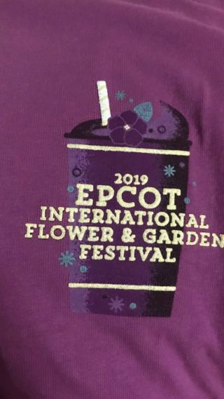 2019 Disney Flower & Garden Festival EPCOT Spirit Jersey VIOLET Size XL 6
