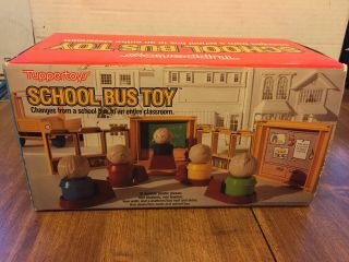 Vintage Tuppertoys School Bus Toy - Complete,  Box,