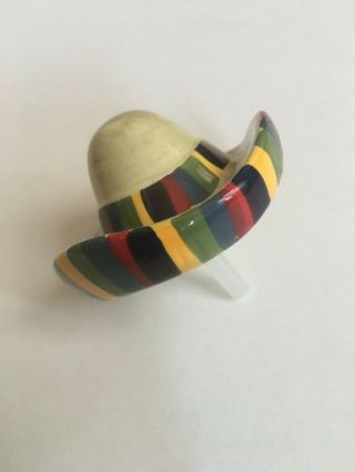 Nora Fleming Sombrero Hat Mini Larger Older Version Tiny Chip 3
