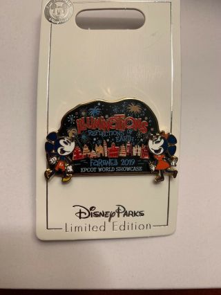 Epcot Illuminations Farewell Disney Pin 2019 Le Cast Exclusive On Card