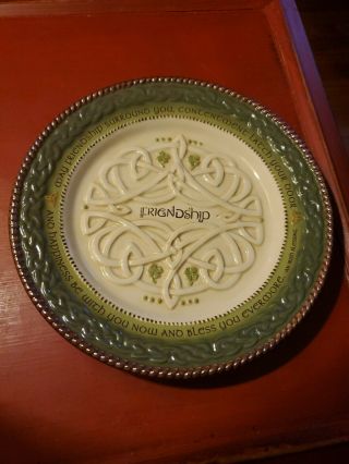 Grasslands Road Friendship 8 " Embossed Irish Blessing Celtic Knot Plate