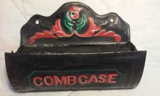 Vintage Metal Comb Case Wall Hanging Comb Holder Bath Decor