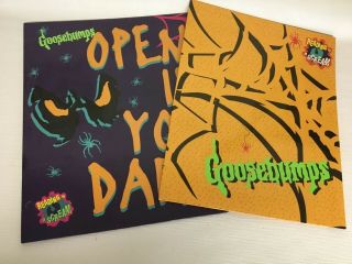 Vintage 1990s Goosebumps School Folder Set Open If You Dare Rl Stine Htf Read