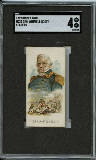 Gen.  Winfield Scott 1889 Kinney Bros.  N222 - Leaders - Sgc 4