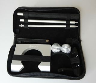 Delta Airlines Skymiles Travel Golf Putter Set With Golf Balls And Cup