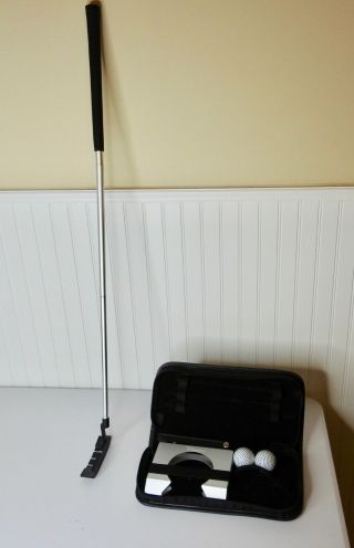 Delta Airlines Skymiles Travel Golf Putter Set with Golf Balls and Cup 2
