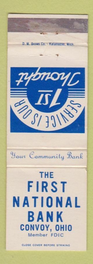 Matchbook Cover - First National Bank Convoy Oh Wear