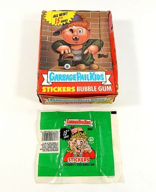 1988 Topps Garbage Pail Kids Series 15 Empty Box With 44 Wrappers