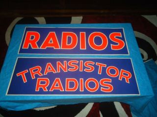Vintage Radios & Transistor Radios Store Advertising Signs/ Banners (paper)