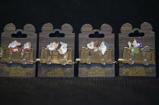 Disney World Wdi Seven Dwarfs Mine Train Grand Opening Pin Le 300 Complete Set