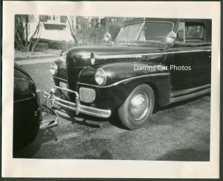 Vintage Car Photo 1941 Ford Convertible Custom Horns & Spinner Hubcaps 979036