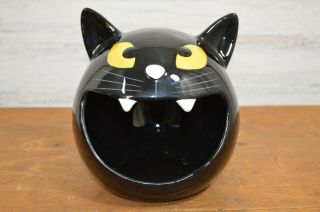 Black Cat Halloween Candy Dish Bowl Dispenser Decoration