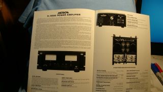1978 Metron M - 4000 Power Amplifier Booklet with Specs 3