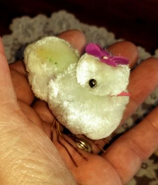 Vintage Easter Chenille Chicks Mom Baby Buggy PomPom Chickens Hong Kong 3