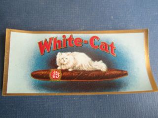 Of 50 Old Vintage - White Cat - Cigar Labels - End