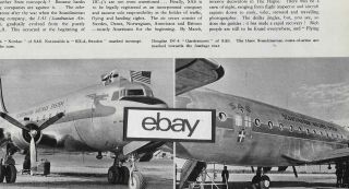 Sas Scandinavian 3/1947 Interavia Scandinavian Bros Air Hostess Told Us Article