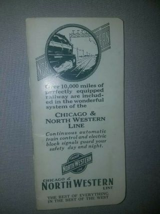 Vintage Chicago And North Western Train Railroad Line 1930 / 1931 Note Pad