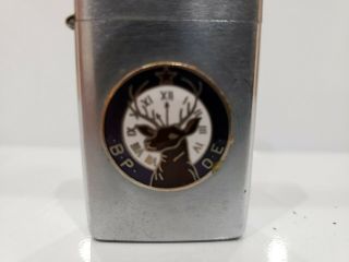 Vintage Elks Club BPOE Konwal Lighter / Enamel Logo 2