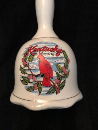 Vintage Kentucky Souvenir Bell Red Cardinal 3