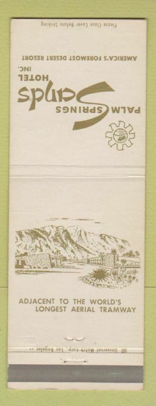 Matchbook Cover - Palm Springs Sands Hotel Ca
