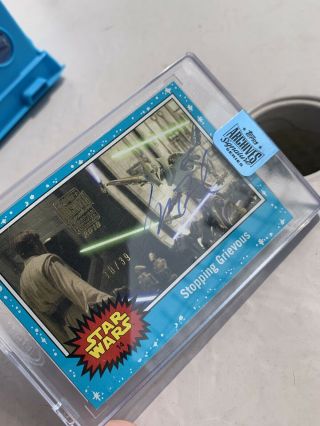 Matthew Wood Stopping Grievous /39 Autograph Star Wars Archives 2018 Auto Jtfa