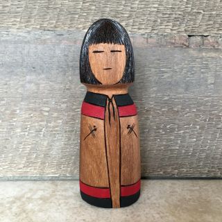 Zuni Carving - Native American Folk Art - Cottonwood Zuni Dragonfly Maiden - A.  Lewis