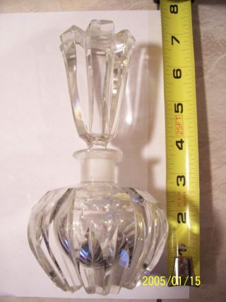 Clear Crystal Glass Perfume Bottle With Stopper