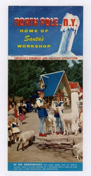 North Pole York Home Of Santa ' s Workshop Vintage 1950 ' s Travel Brochure 3