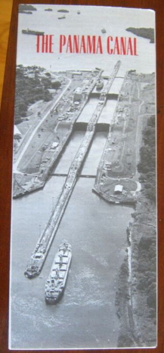 Panama Canal Tourist Brochure,  3 ¾ X 9,  Unfolds To 15 X 18,  1994,  Lock Operation