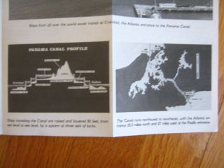 Panama Canal Tourist Brochure,  3 ¾ x 9,  unfolds to 15 x 18,  1994,  lock operation 4