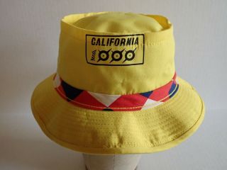 Vintage 1970s Bucket Hat California 1000 Unlimited Class Air Race Mojave Desert