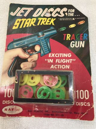 Vintage Star Trek 60s Jet Discs For The Tracer Gun And Tracer Scope