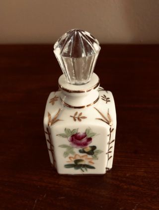 Vintage Irice Porcelain Hand Painted Perfume Bottle