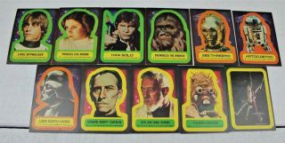 1977 Star Wars Topps Series 1 Complete Sticker Set 1 - 11 Luke Leia Han Solo