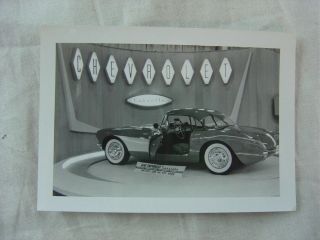 Vintage Photo 1956 Chevrolet Corvette Sports Car At Auto Show 803