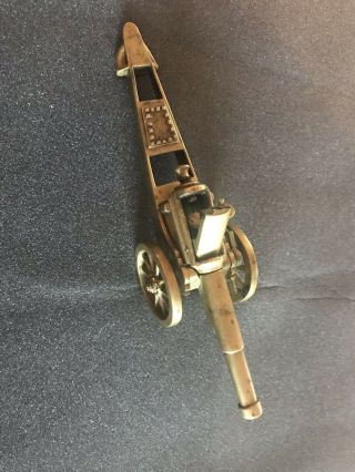 Vintage Metal Cannon Table Lighter