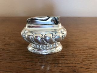 Vintage Ronson Crown Silver Plated Table Lighter