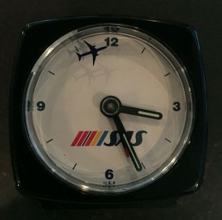 Vintage Scandinavian Airlines (sas) Travel Alarm Clock With Retro Logo