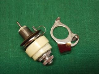 Vtg white Thread tension assembly Singer 221 K featherweight sewing machine part 3