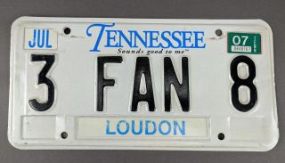 2001 Tennessee License Plate Loudon County Vanity Dale Earnhardt Junior 3 Fan 8