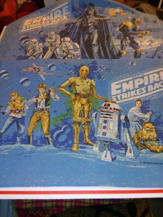 Vintage Star Wars The Empire Strikes Back Pillow Cases 2,  1979 Black Falcon Ltd