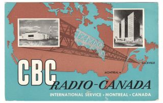 Qsl,  Radio Canada International,  1958