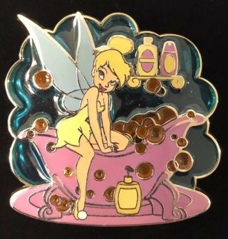 Rare Le 250 Disney Tink Tinker Bell Bath Time Fun Stained Glass Bubbles Pin