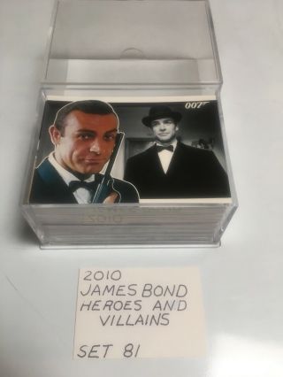 James Bond Heroes And Villains 2010 Rittenhouse Base Card Set Of 81 Movie