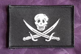 Jolly Roger Flag Patch Pirate Flag Patch Skull Crossbones Depp Caribbean Raider