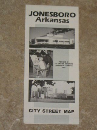 Jonesboro Arkansas,  1991,  City Street Map
