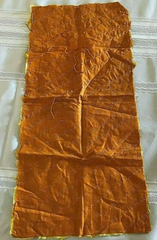 ANTIQUE SILK CIGAR BAND RIBBON QUILT Unfinished 19 