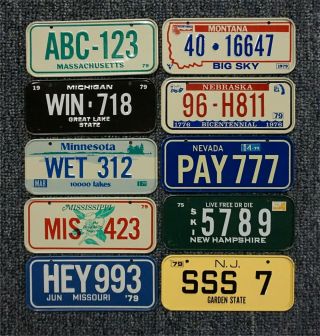 1979 Post Honeycomb Cereal Miniature / Bicycle License Plate Set - 50 States 4